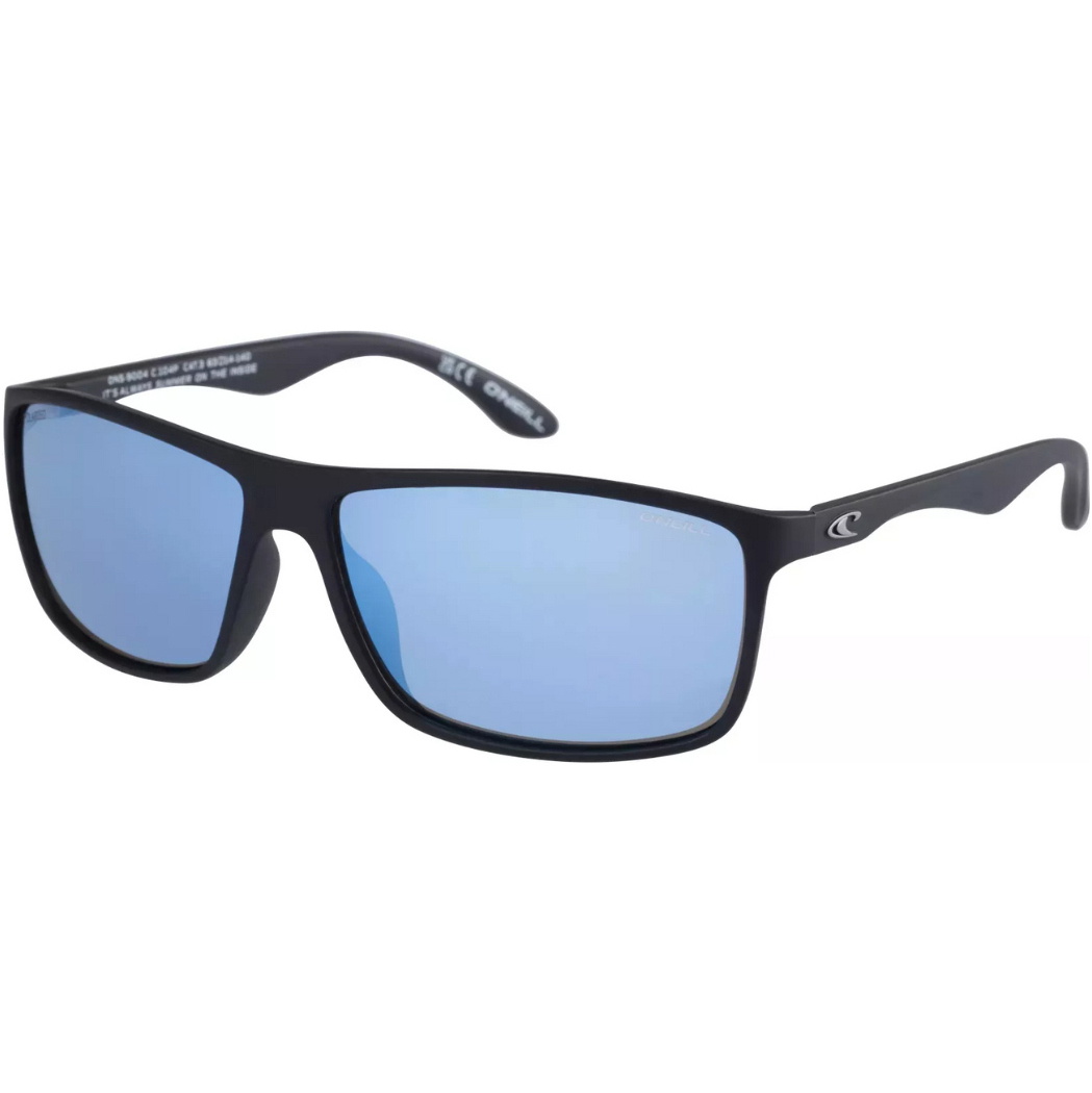 2026 O'Neill Mens Sunglasses 9004 ONS-9004-2.0-104P - Matte Black / Ice Blue Mirror